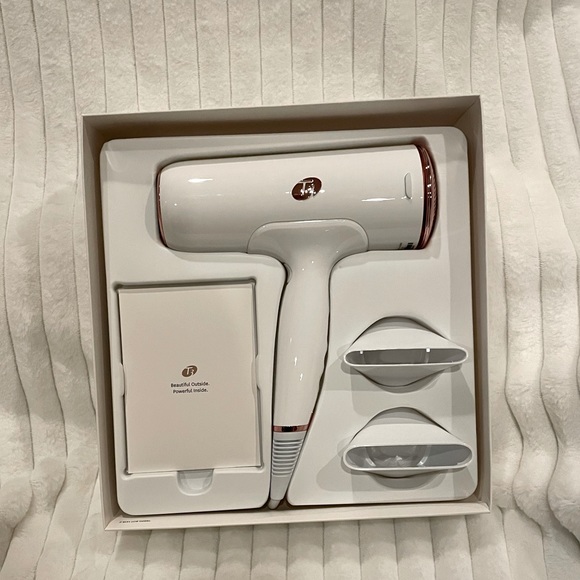 T3 CURA Luxe Hair Dryer White Rose Gold Digital Ionic Blow Dryer Fast Drying NIB - Picture 9 of 11